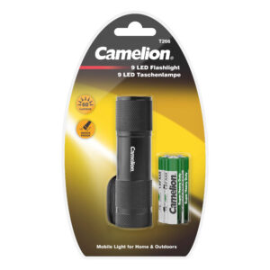 CAMELION T266-DB-BLK – 9-LED Taschenlampe, schwarz